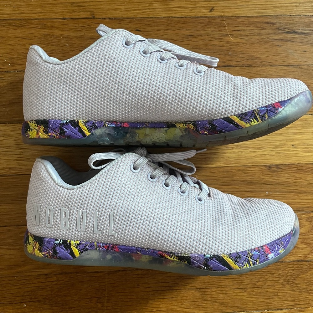 NOBULL Lilac Splatter Trainers Like New